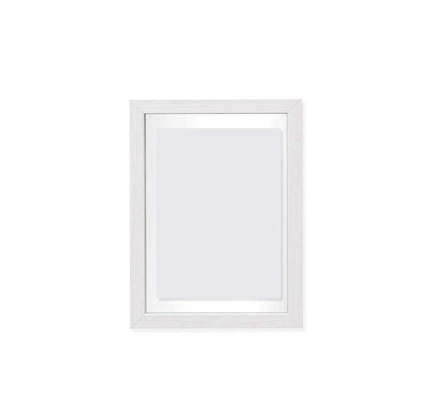 Cadre bi-verre MDF blanc 13x18 cm dos