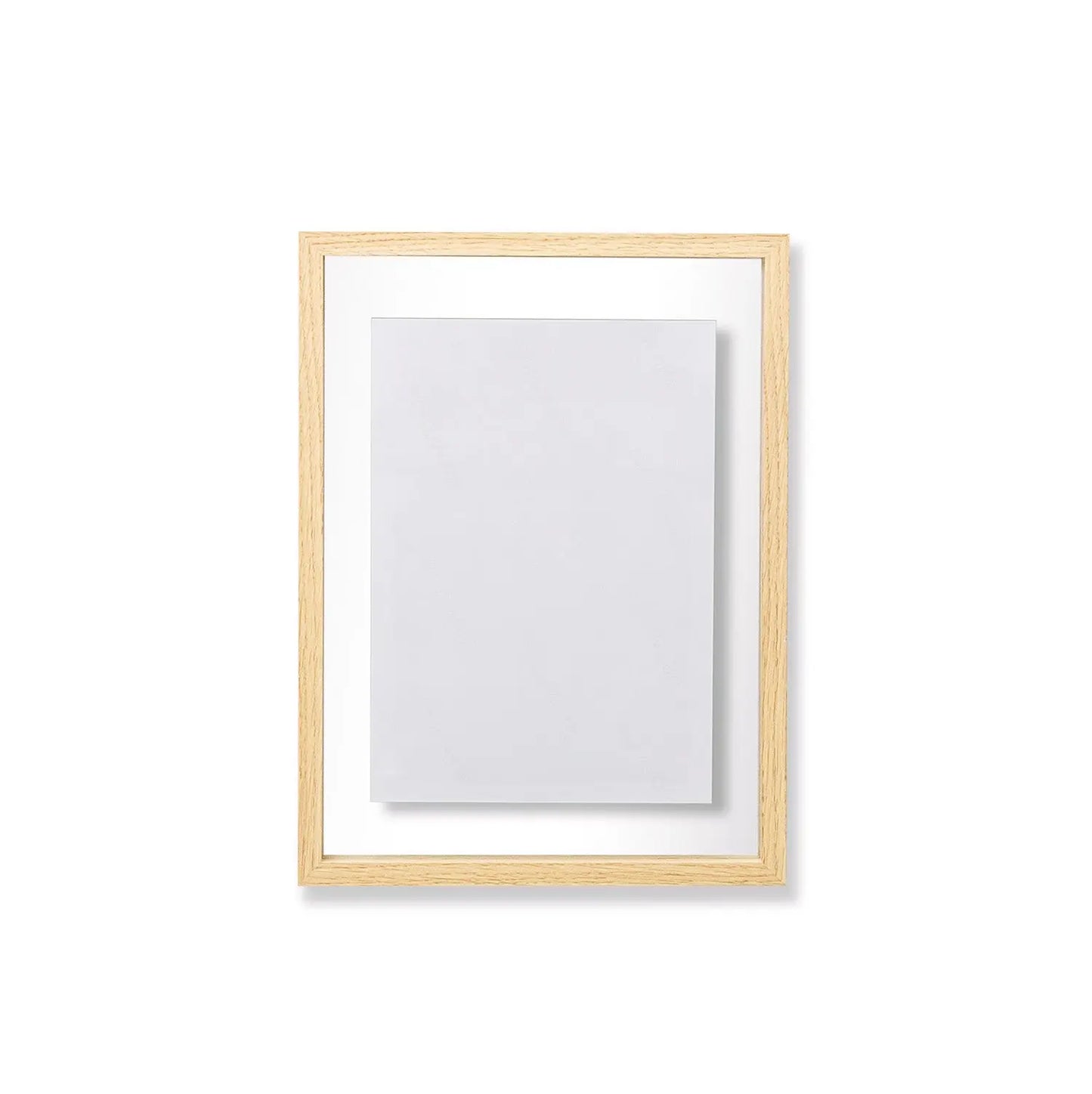 Cadre bi-verre MDF naturel 21x29.7 cm dos