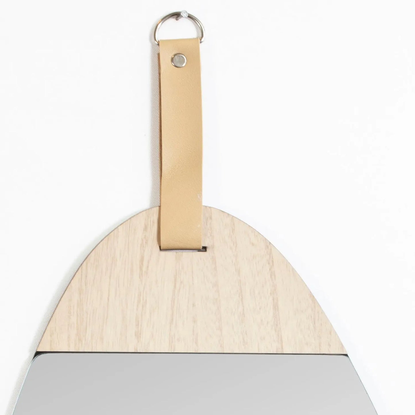 Miroir déco poire avec sangle en cuir