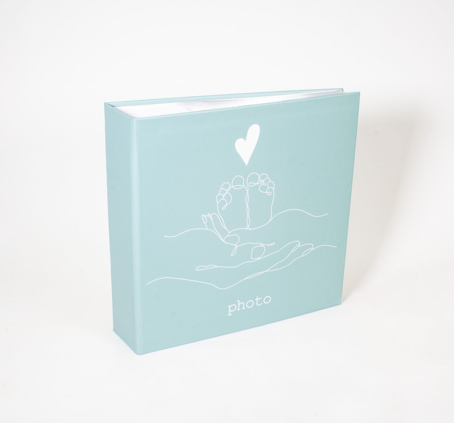 Album photo naissance "Tendresse" vert pour 200 photos 10x15 cm