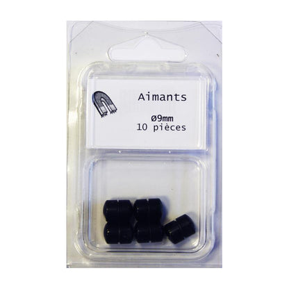 Lot de 10 aimants noir