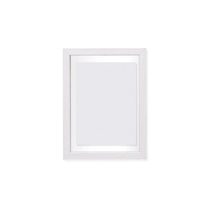 Cadre bi-verre MDF blanc 13x18 cm dos