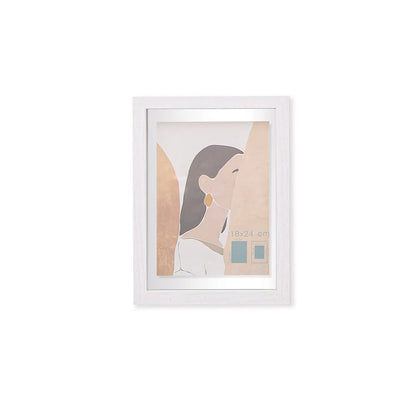 Cadre bi-verre MDF blanc 13x18 cm face