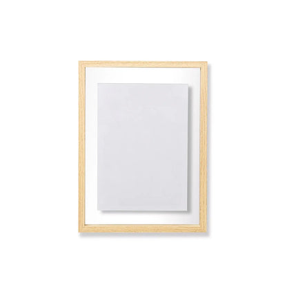 Cadre bi-verre MDF naturel 21x29.7 cm dos