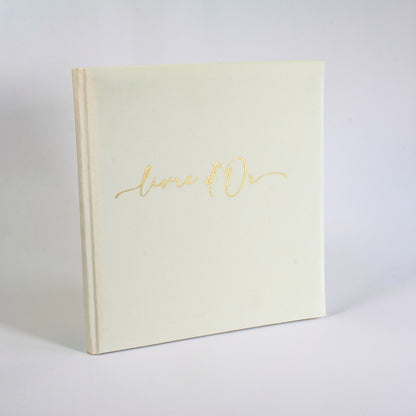 Livre d'Or 72 pages traditionnelles blanches - Guest Book - Beige
