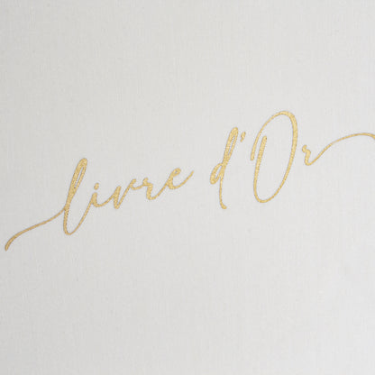 Livre d'Or 72 pages traditionnelles blanches - Guest Book - Beige