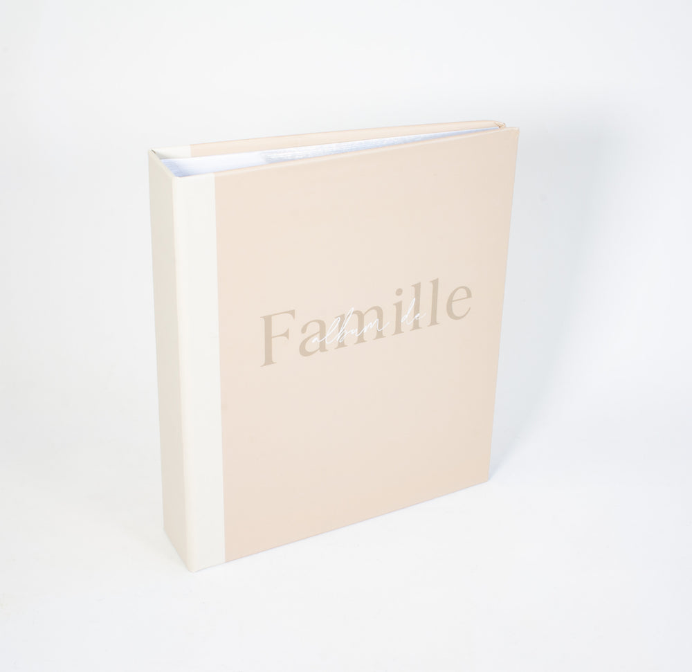 Album photo mémo 200 pochettes 11x15cm - Famille - beige