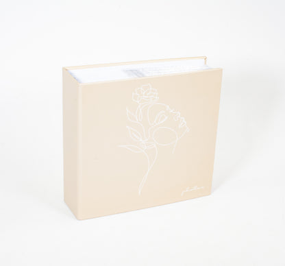 Album photo mémo 100 pochettes 11x15cm - Line Art - Beige