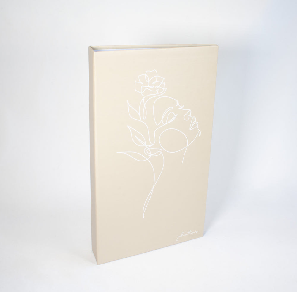 Album photo mémo 300 pochettes 11x15cm - Line Art - Beige