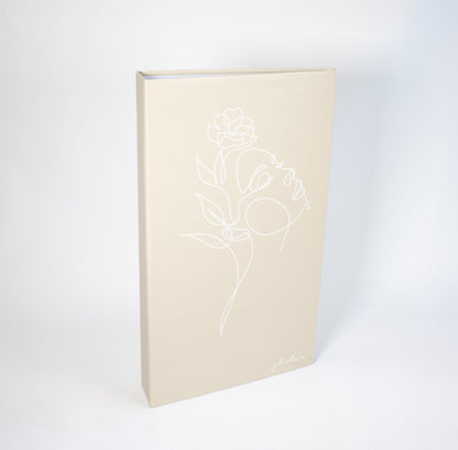 Album photo mémo 300 pochettes 11x15cm - Line Art - Beige