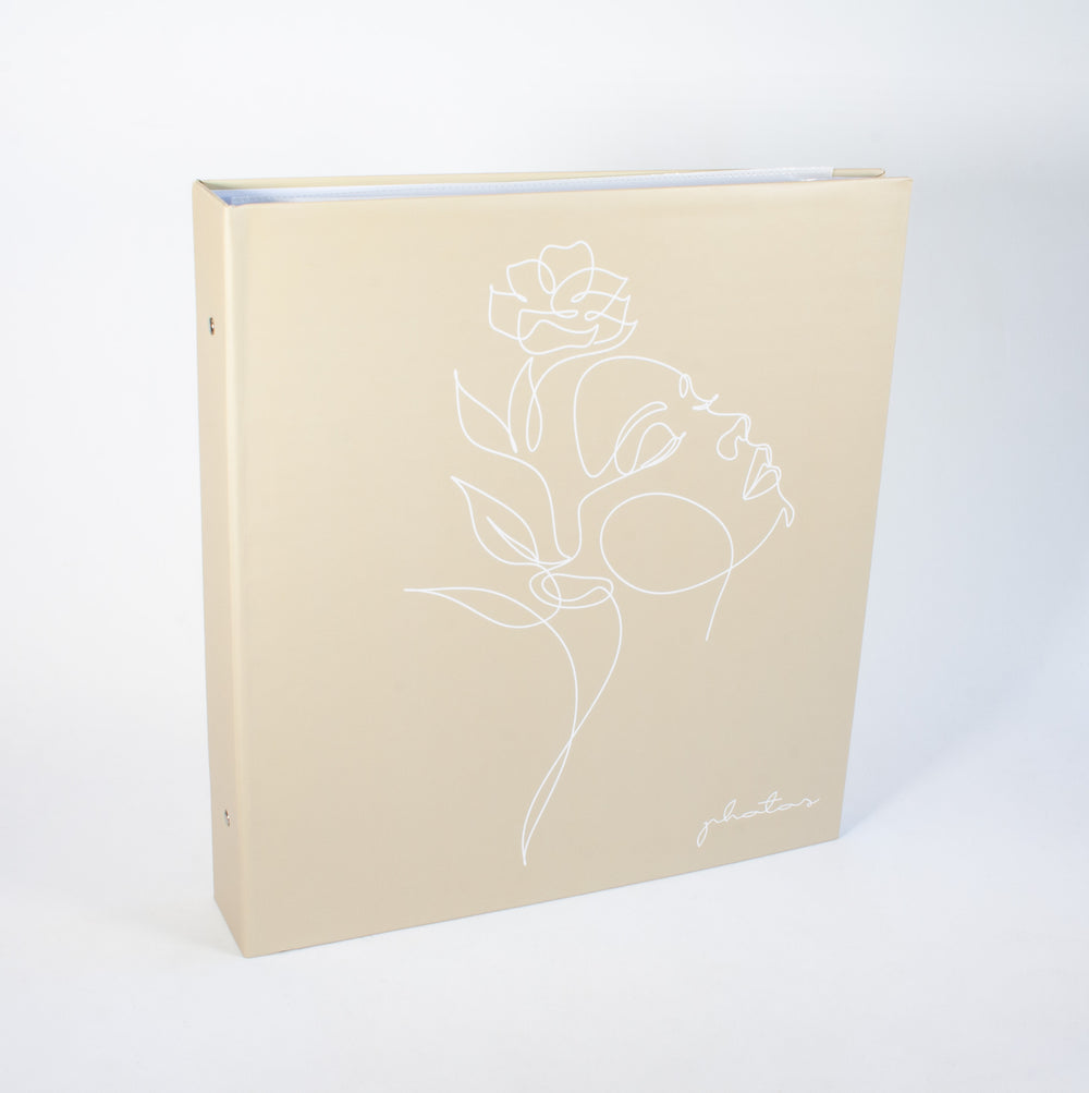 Album photo 400 pochettes 11x15cm - Line Art - Beige