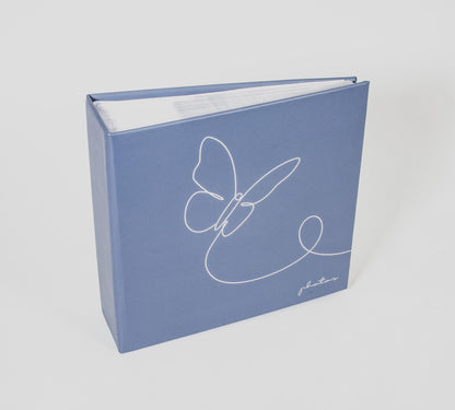 Album photo mémo 100 pochettes 11x15cm - Line Art - Bleu