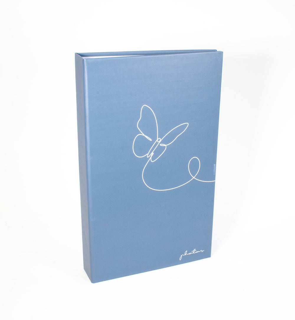 Album photo mémo 300 pochettes 11x15cm - Line Art - Bleu