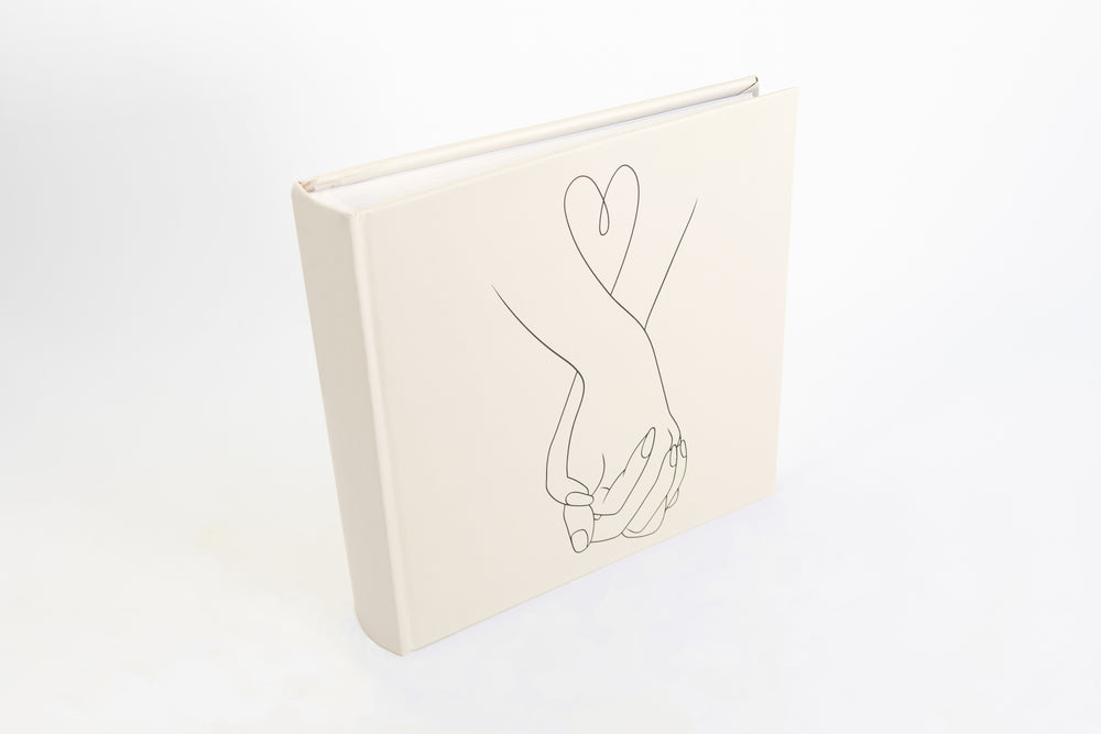 Album photo 100 pages traditionnelles blanches - Love - Beige