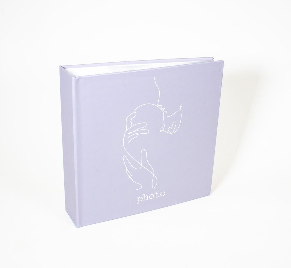 Album photo naissance "Tendresse" mauve pour 200 photos 10x15 cm