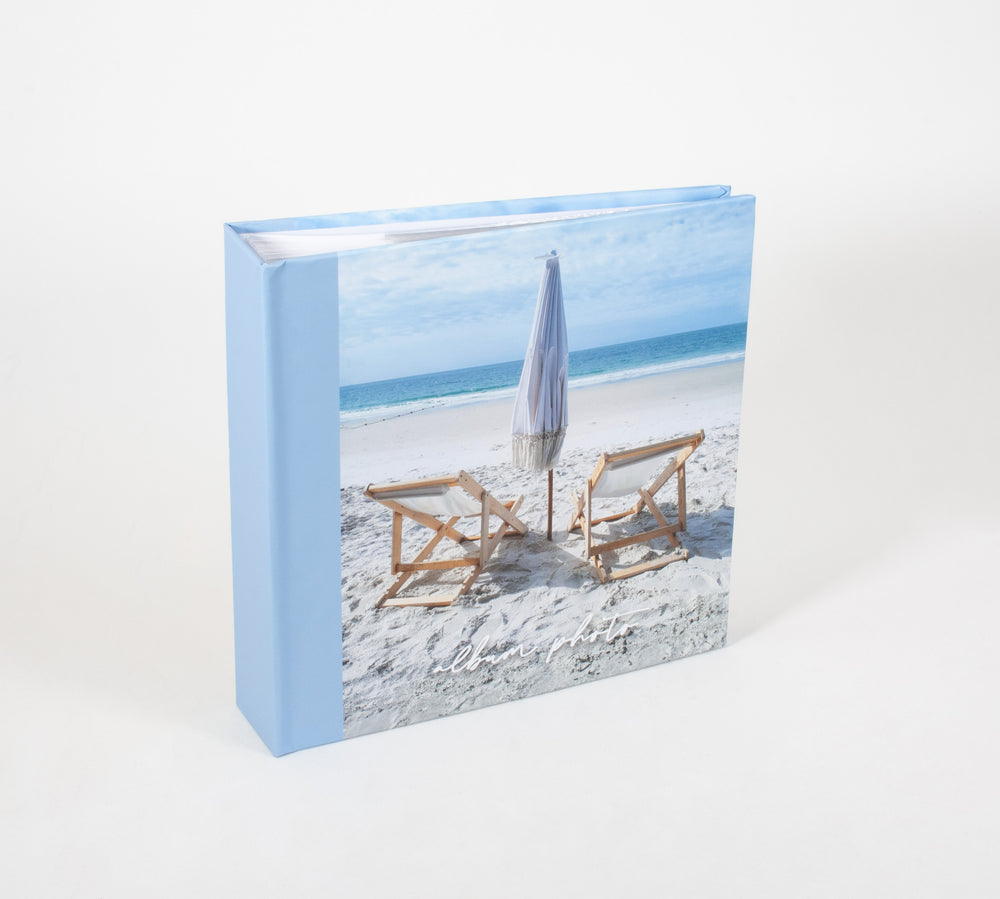 Album photo mémo "Transats sur plage" 200 pochettes 10x15cm
