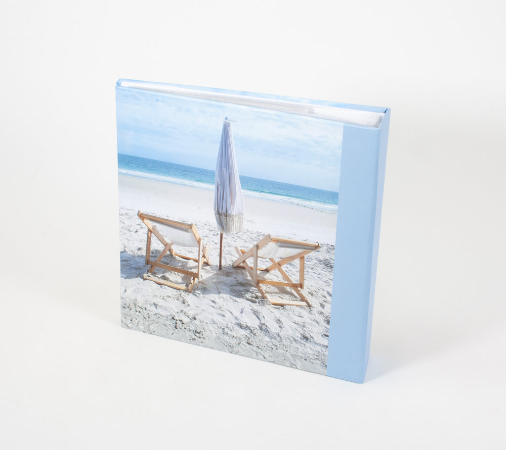 Album photo mémo "Transats sur plage" 200 pochettes 10x15cm