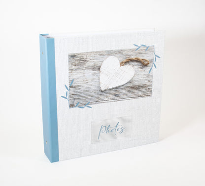 Album photo 400 pochettes 10x15cm - Romance - Cœurs bleu