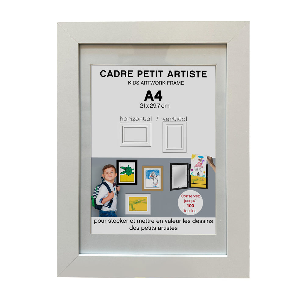 Cadre "Petit Artiste" pour dessin d'enfant A4 blanc