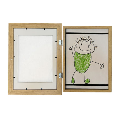 Cadre "Petit Artiste" pour dessin d'enfant A4 imitation chêne